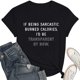 thumbnail image 4 of Camiseta con estampado sarcástico para mujer - Camiseta informal de manga corta con frases divertidas, 4 of 5
