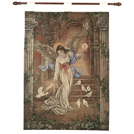 Lena Liu "Angel of Light" Pictorial Religious Wall Art Hanging Tapestry