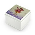 thumbnail image 1 of Matte White Enchanted Fairy 18 Note Ballerina Musical Jewelry Box - Many Song Choices - Because You Love Me, 1 of 2