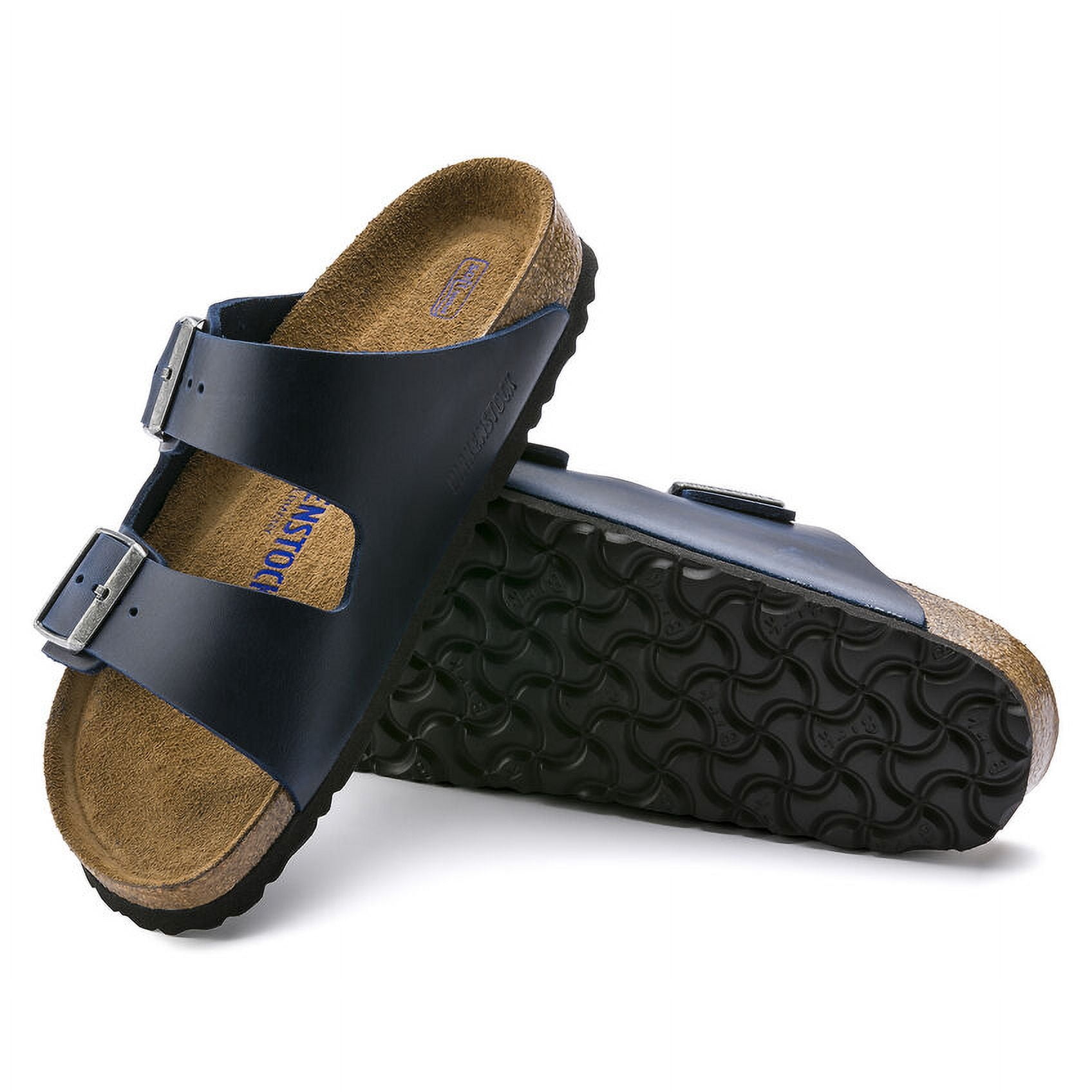 BIRKENSTOCK Unisex Arizona Soft Footbed Blue Oiled Nubuck Leather - 1013643  OILED NUBUCK BLUE