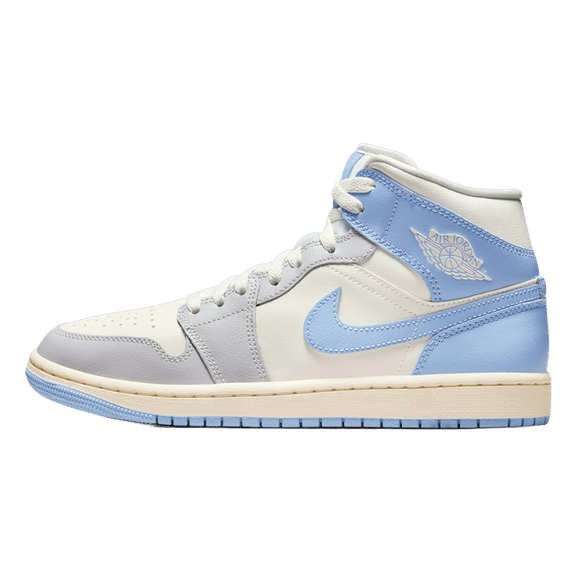 JORDAN WOMENS Air Jordan 1 Mid Womens "Psychic Blue Sail Coconut Milk" BQ6472 402 BQ6472 402 from Stadium Goods