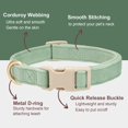 thumbnail image 3 of Minzimin 1Pack Soft Cotton Dog Collar Adjustable Corduroy Dog Collars for Small Medium Large Female Dogs(Pink,Small), 3 of 9