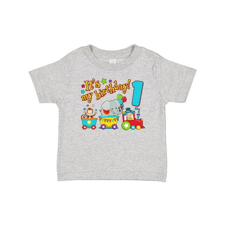 

Inktastic It s My Birthday- Circus Train 1st Birthday Gift Baby Boy or Baby Girl T-Shirt