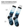 thumbnail image 2 of Lsque Blue Thunder Storm Dragon Pattern Sport Compression Socks for Men & Women 15-20 mmHg Knee High Nurse Pregnant Running Medical and Travel Athletic, 2 of 6