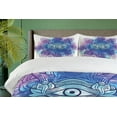 thumbnail image 4 of Ambesonne Eye Duvet Cover Sets, Third Eye Mandala, 2-Queen, Aqua Blue Purple, 4 of 7