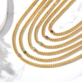 thumbnail image 7 of Silvora Cuban Link Chain for Women Choker Necklace Dainty Gold Plated December Birthstone Blue Topaz Crystal Gemstone Jewelry Birthday Gifts for Mom Mothers Day, 7 of 7