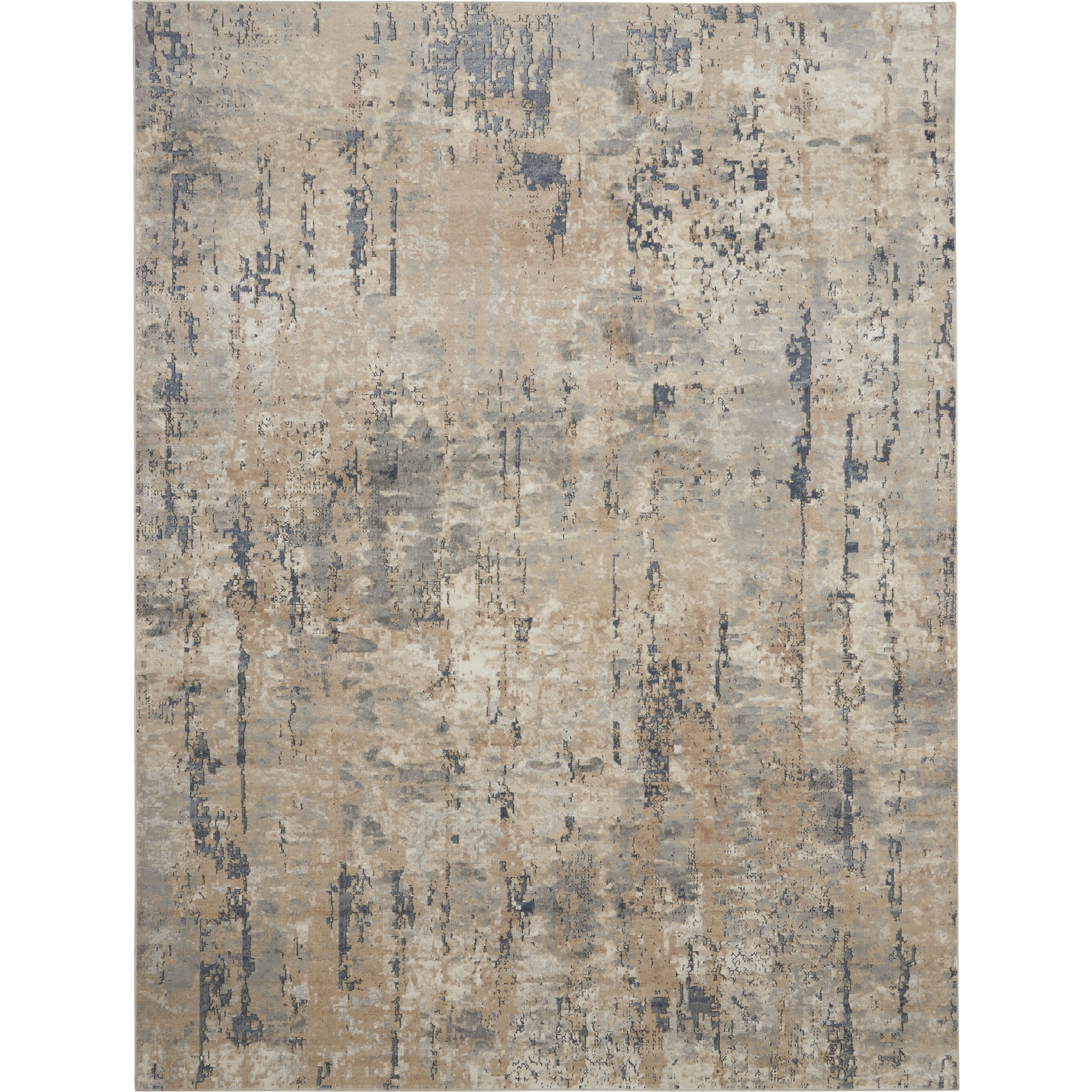 Nourison Concerto Rustic Beige/Grey 6'7" x 9'6" Area Rug, (7x10)