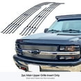 thumbnail image 3 of APS Premium Stainless Steel Polished Chrome Billet Grille with Chevy Silverado 1500 1999-2002 & 2500 3500 99-00 & Suburban Tahoe 00-06 Main Upper N19-S10756C, 3 of 7
