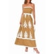 thumbnail image 3 of Vestido de Tirantes Finos con Estampado Floral y Bolsillos en Color Caqui Talla S, 3 of 7