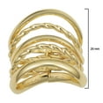 thumbnail image 2 of KoolJewelry 14k Yellow Gold High Polish Twist Wave Five Layer Stacked Ring, 2 of 5