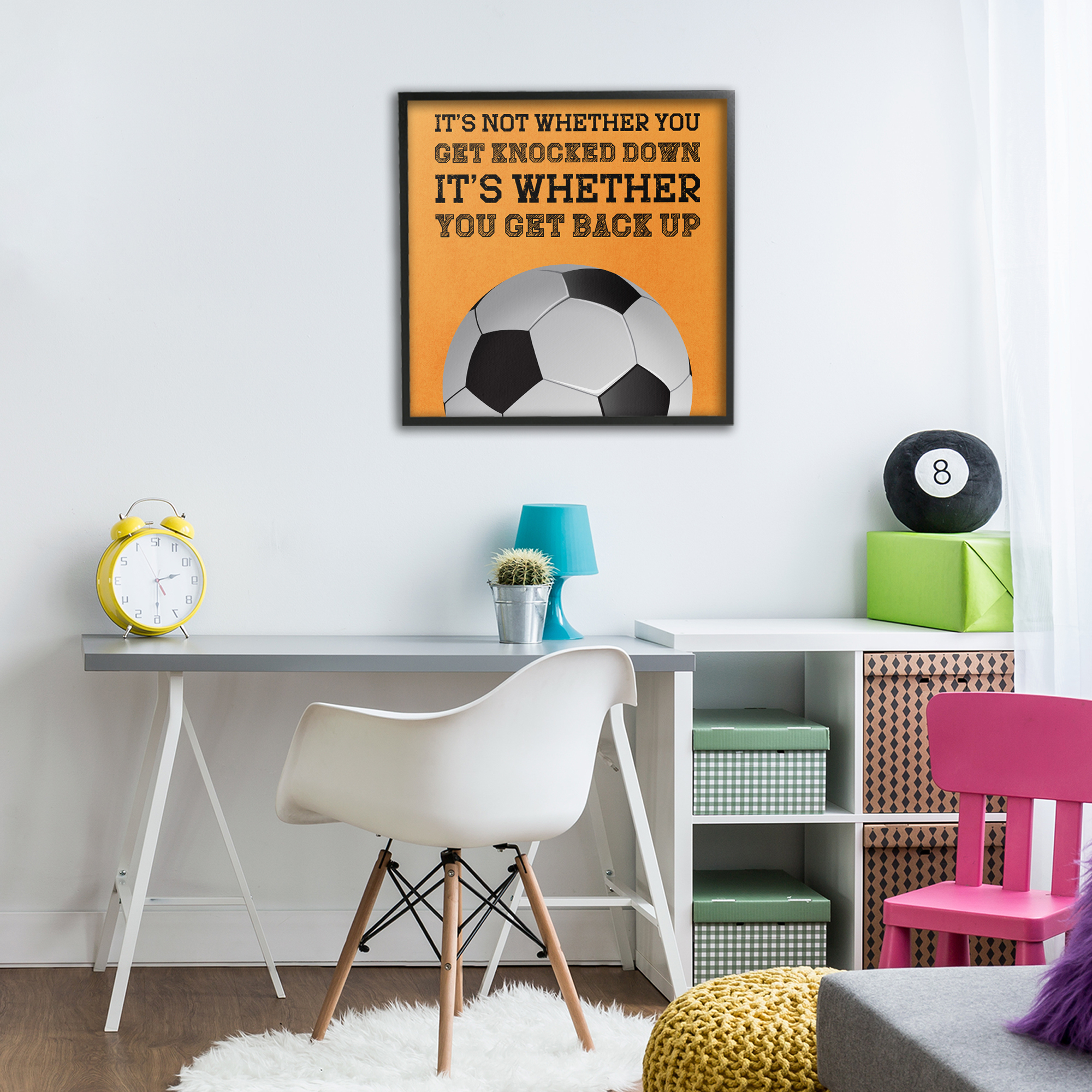Whether You Get Back Up Black Framed Giclee Art, design by Marcus Prime