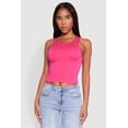 thumbnail image 2 of Womens Crew Neck Cropped Tank Top, 2 of 5