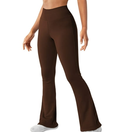 New ODODOS Women's Bootcut Yoga Pants Tummy Control Gym Workout Pants Black  2XL