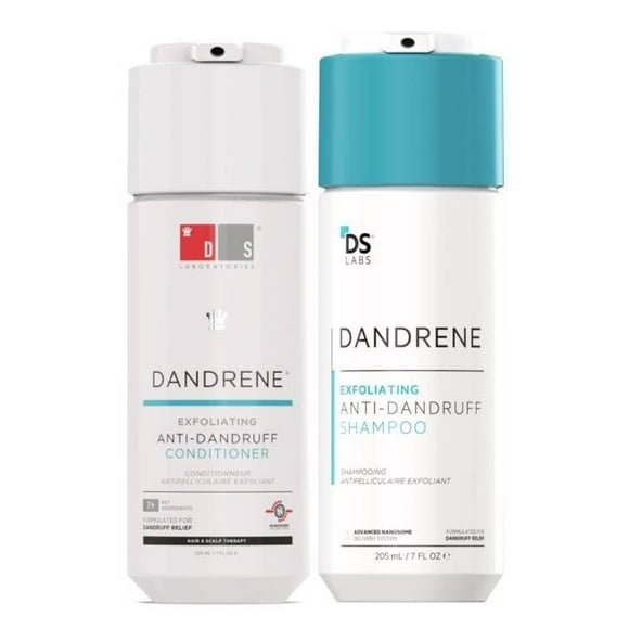DS Laboratories Dandrene Anti Dandruff Shampoo and Conditioner - Itchy & Dry Scalp Dandruff Treatment Shampoo Conditioner Set, Seborrheic Dermatitis & Psoriasis Scalp Treatment