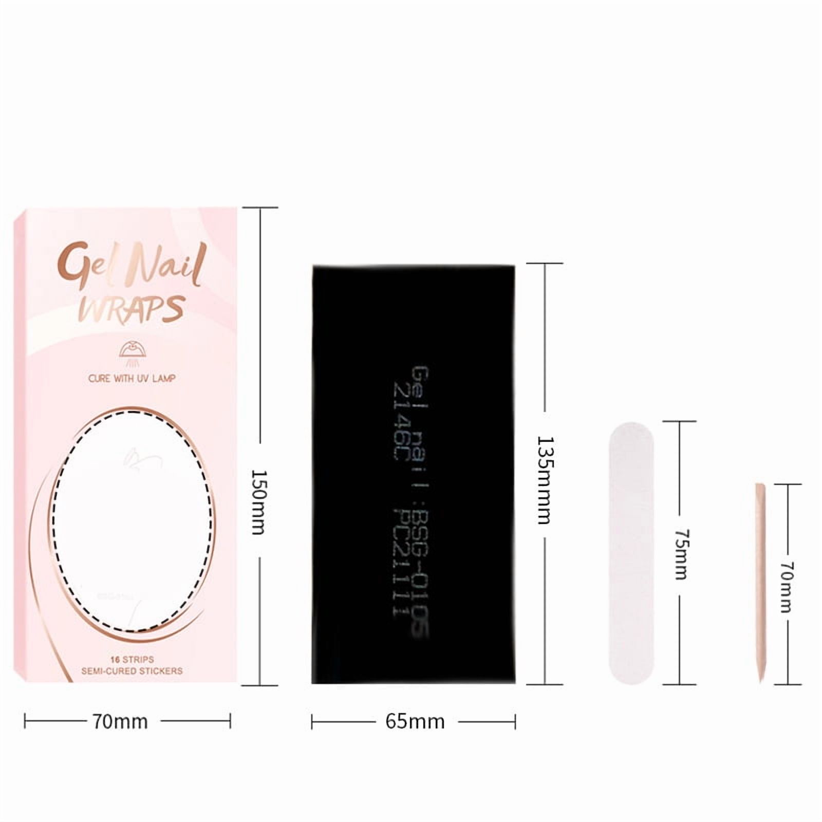 French Gel Nail Stickers, Hot Stamping, Onion Powder, Heat Lamp Hardening, Semi-Cured Nail Stickers - Nf240140
