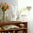 thumbnail image 3 of Outoloxit Wooden Easter Bunny Set of 2, White Farmhouse Table Decor - Rustic Easter Decorations for Mantel, Spring Home Centerpiece, 3 of 5