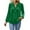 Green—top, variant on Womens Velvet Shirts Puff Long Sleeve Ruched Blouses Dressy V Neck Velour Shirt Formal Evening Party Tops for Women