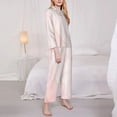 thumbnail image 4 of Disketp Pajamas Set Long Sleeve Sleepwear Womens Button Down Nightwear Pj Sets-Pink Marble, 4 of 9