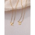 thumbnail image 1 of 1pc Stainless Steel Simple Basic Letter Necklace, 26 Letter Pendant For Unisex, Couple, Birthday Gift, 1 of 5