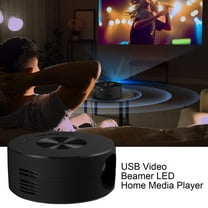 HEVIRGO Mini Remote Control Projector for Mobile Phone Built in Speaker LED Home Media Sync Screen USB Video Beamer