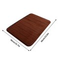 thumbnail image 4 of AuroraX Coral Fleece Bathroom Rug Memory Absorbent Non-Slip Backing Coffee Bath Mat Rug Striped 15x23 Inch Soft Minimalist Solid, 4 of 5