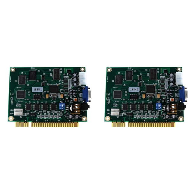 2X 19 en 1 Multicade PCB Placa Tablero de Juego CláSico de Arcade, Salida VGA, Tablero de Juego de Arcade, Duradero Horizontal para Jamma Arcade