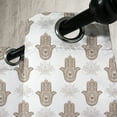 thumbnail image 2 of Ambesonne Hamsa Grommet Curtain Single Panel, Mandala Inspired Motif, 50"x60", Caramel, 2 of 5