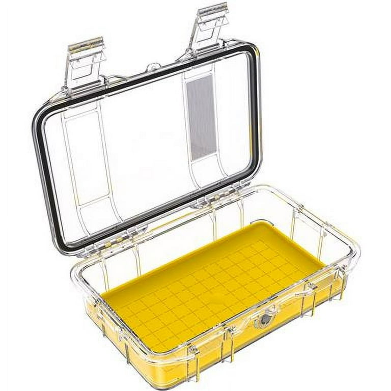 M50 Waterproof Hard Micro Case, Medium, Clear/Yellow