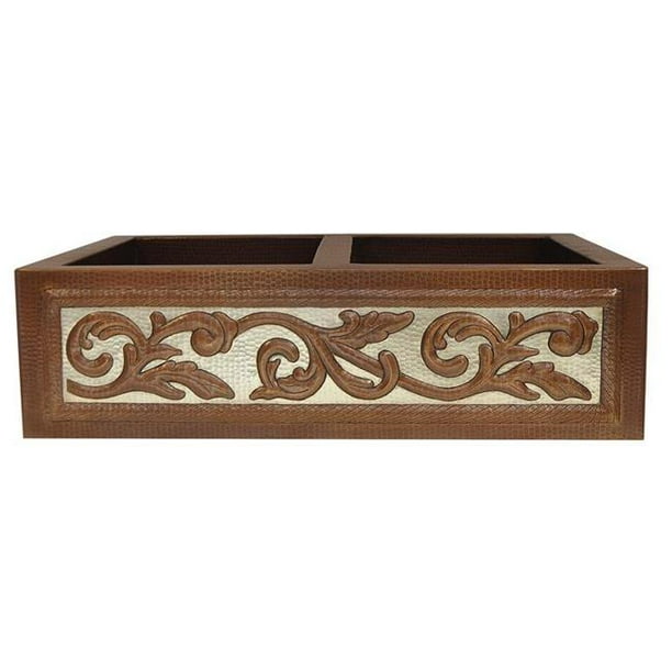 Houzer Lager Hammered Copper Undermount Wet Bar Prep Sink Walmart Com Walmart Com