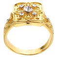 thumbnail image 1 of KAKOWELY Bague de Couvercle Cachée avec Sculptures Complexes, Strass Micro-Pavé, Couvercle Rabattable pour Usage Quotidien, Fêtes et Rendez-Vous, 1,02"X0,51"X0,39 Pouces, 1 of 5