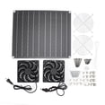 thumbnail image 1 of Extractor de aire Solar, 15W, 12V CC, silicio monocristalino, IPX7, Panel Solar resistente al agua, extractor para invernadero, gallinero, casas para mascotas, 1 of 5