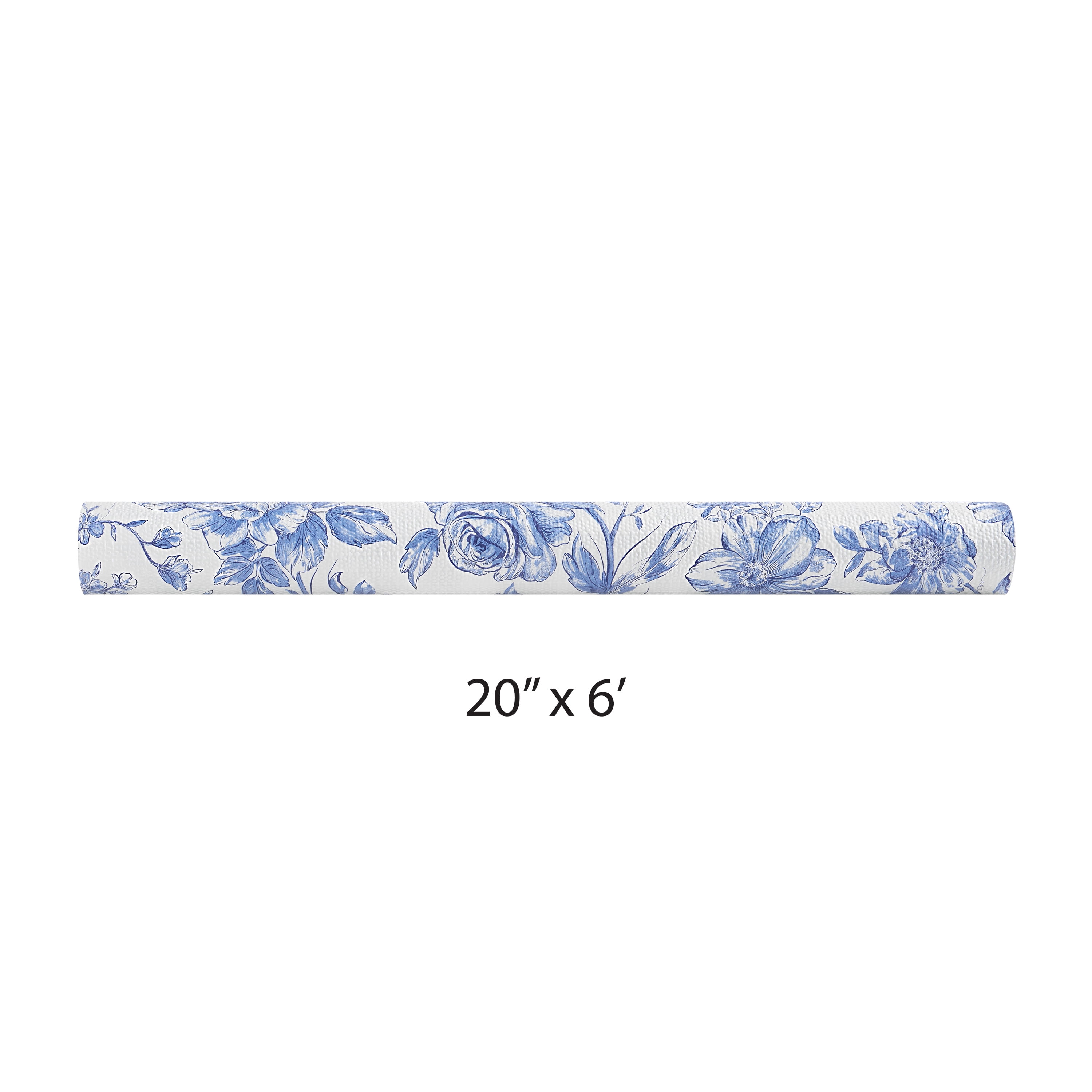 The Pioneer Woman Agatha Non-Adhesive Vinyl Shelf Liner, Blue, 20" x 6'