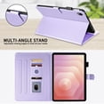 thumbnail image 4 of For Samsung Galaxy Tab S11 11 inch Case, Rhombus Pattern Multiple Viewing Angles Stand Slim Folio Cover (Purple), 4 of 6