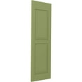 thumbnail image 3 of Ekena Millwork 18"W x 40"H Americraft Two Equal Raised Panel Exterior Real Wood Shutters (Per Pair), Moss Green, 3 of 10