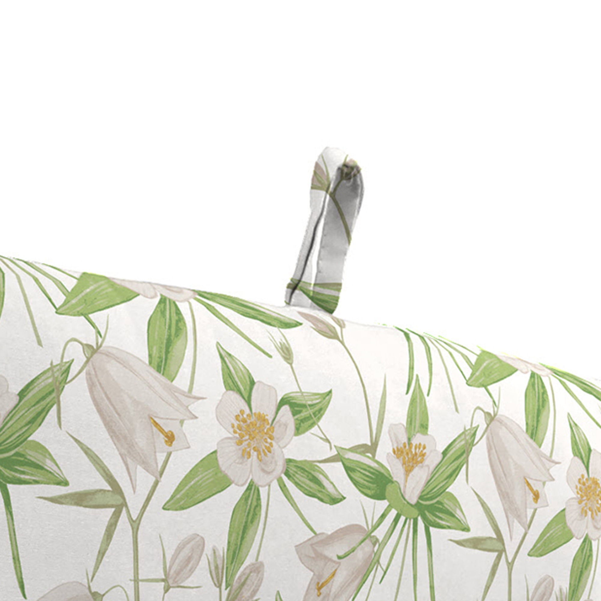 Jordan Manufacturing 44" x 22" Alleah Chutney Cream Floral Rectangular Outdoor Chair Cushion with Ties and Hanger Loop