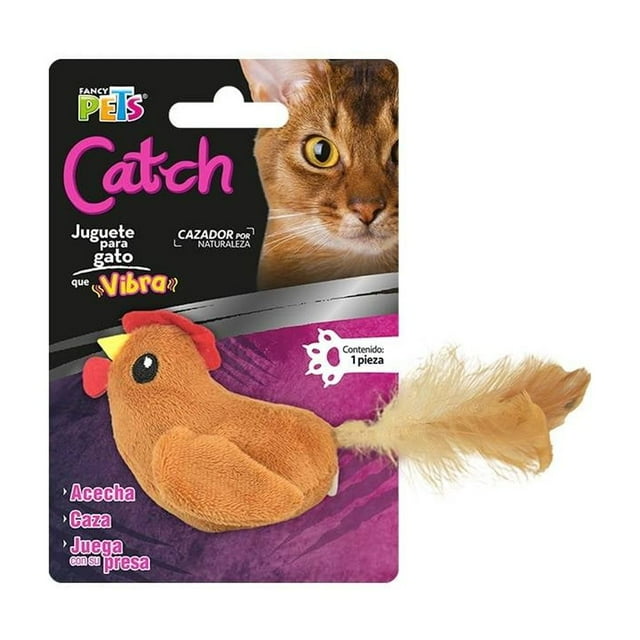 Juguete para Gato Fancy Pets con Forma de Pollo que Vibra