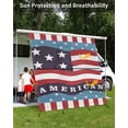 thumbnail image 3 of 4th of July RV Awning Sun Shade Screen 9'X7' American Flag Mesh Sunscreen Stars Red White and Blue Awning Shade Screen with Zipper UV Blocker Completed Kits Outdoor Canopy for RV Motorhome Camper, 3 of 7