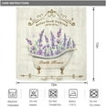 thumbnail image 3 of Lavender Lilac Shower Curtain for Bathroom Decor 72Wx72H Purple Floral Flower Rustic Vintage Farmhouse Botanical Women Bathtub Art Printed Fabric Polyester Waterproof 12 Pack Plastic Hooks, 3 of 6