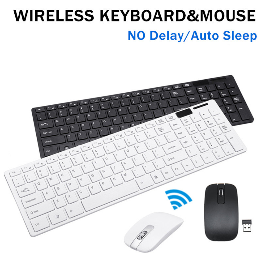 Ultra Slim Wireless Keyboard and Mouse Combo, 2.4GHz Full-Sized Silent Wireless Keyboard and Mouse Combo with USB Receiver for Laptop, PC - image 5 of 7