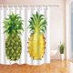 thumbnail image 1 of ABPHQTO Cortina de baño de tela de poliéster con rodajas de piña de acuarela tropical, cortina de ducha de baño 160x180 cm, 1 of 1