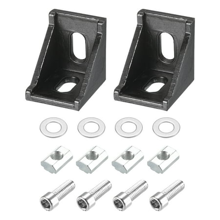 

2Sets 3030 Inside Corner Bracket Gusset Mount Kits 35x35x29mm (Black)