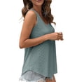 thumbnail image 4 of Kayannuo Blouses for Women Tee Shirts for Women Women's Fashion Casual Solid V-neck Strappy Top, 4 of 5