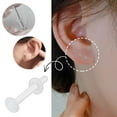 thumbnail image 4 of Lead-free glass earrings for women with piercing ears invisible ear sticks I4 P5M6, 4 of 9