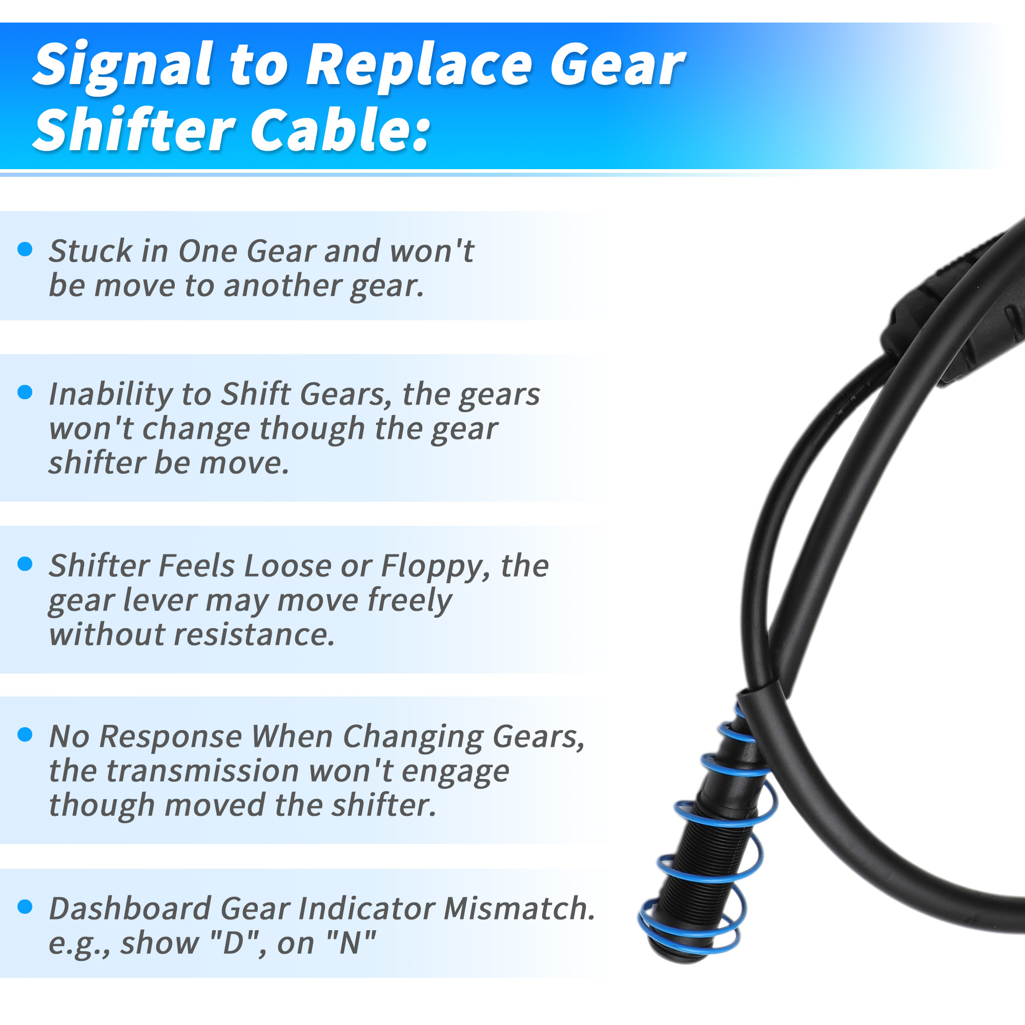 Unique Bargains Automatic Transmission Gear Shift Cable for Buick and for Chevrolet