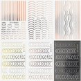 thumbnail image 1 of 6 Sheet Nail Stickers DIY Metallic Nail Stickers Self Adhesive Nail Sticker Line Nail Art Striping Tape DIY Manicure Decoration, 1 of 5