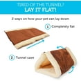 Paws & Pals Pet Bed 2in1 Indoor Fleece Cave Mat Pyramid for Dogs Cats