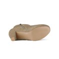 thumbnail image 5 of Unique Bargains Women's Side Zip Low Platform Chunky Heel Ankle Booties Nude 6, 5 of 7