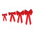 thumbnail image 1 of Lazo Rojo con cable de Navidad, regalo de corona de Navidad, lazo enorme, adornos navideños para interiores y exteriores, decoración con lazo para vacaciones, 4 Uds., 1 of 5