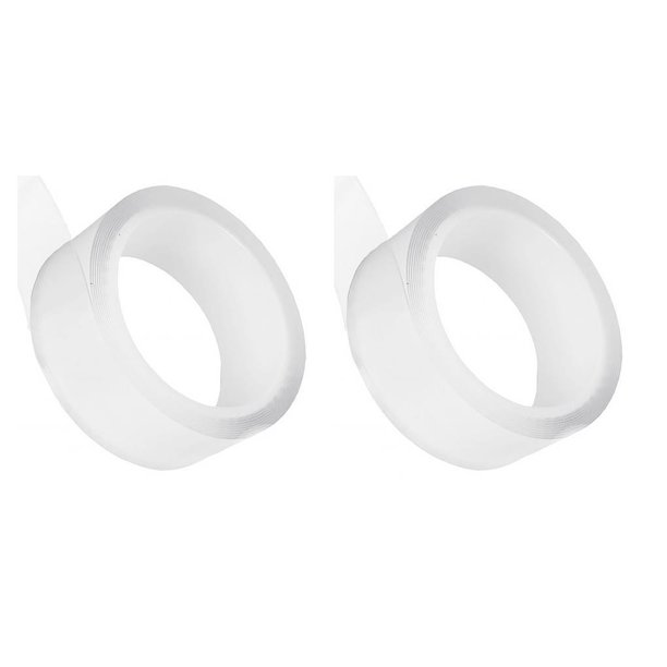 Riwesomey Cinta transparente autoadhesiva resistente al agua para fregadero de cocina, tira autoadhesiva para sellado de agua de piscina 100mmx3 Metrosx0.5mm 2piezas