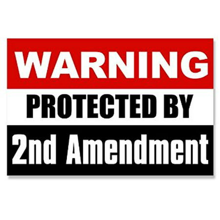 Warning Protected by 2nd Second Amendment Sticker Decal (gun 2nd conceal carry) 3 x 5